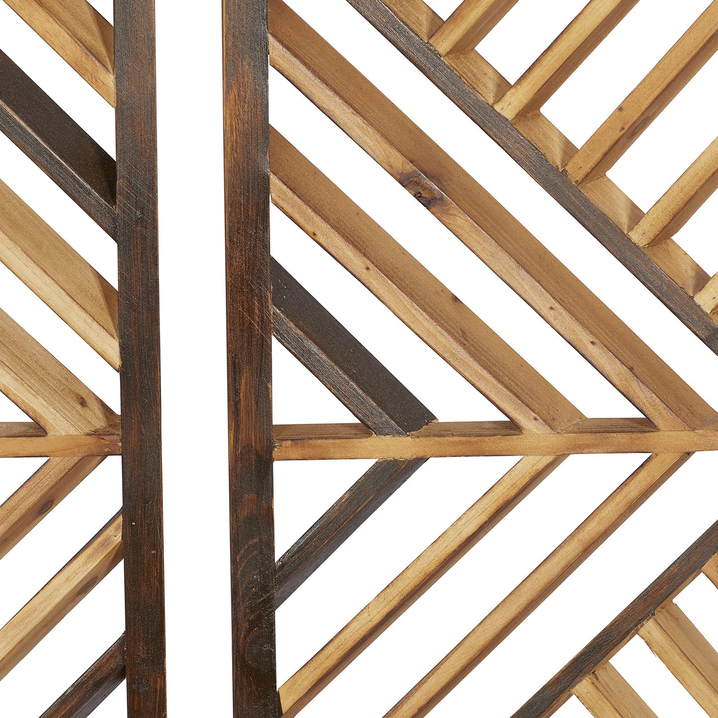 Deco 79 Wood Geometric Home Wall Decor Slatted Wood Design Wall Sculpture, Set of 3 Wall Art 12"W, 35"H, Brown
