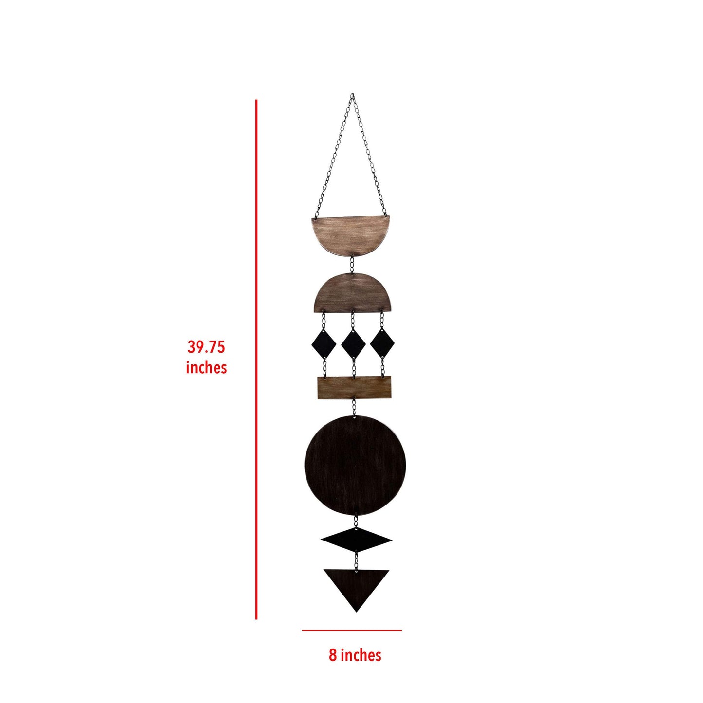 Foreside Home & Garden Geometric Metal Hanging Wall Décor