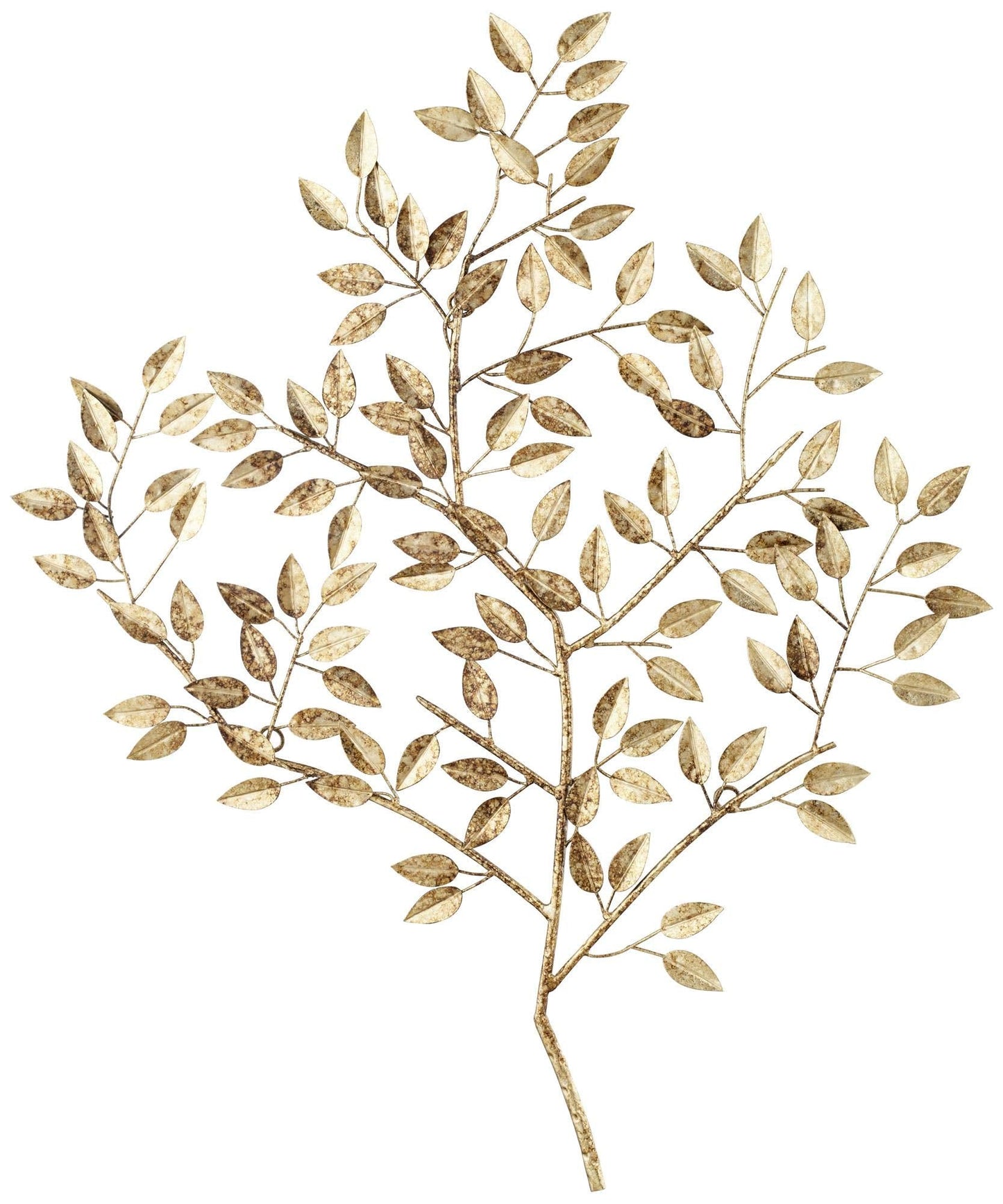 Dahlia Studios Dolma Gold Leaves 36" High Iron Wall Art