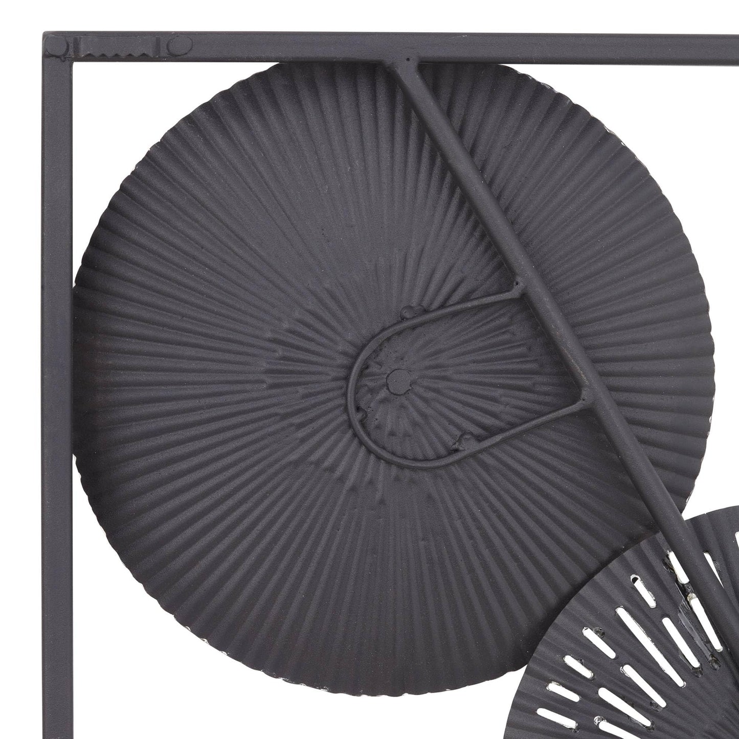 Selke 35 1/2" Black White 2-Piece Metal Wall Art Set - Dahlia Studios
